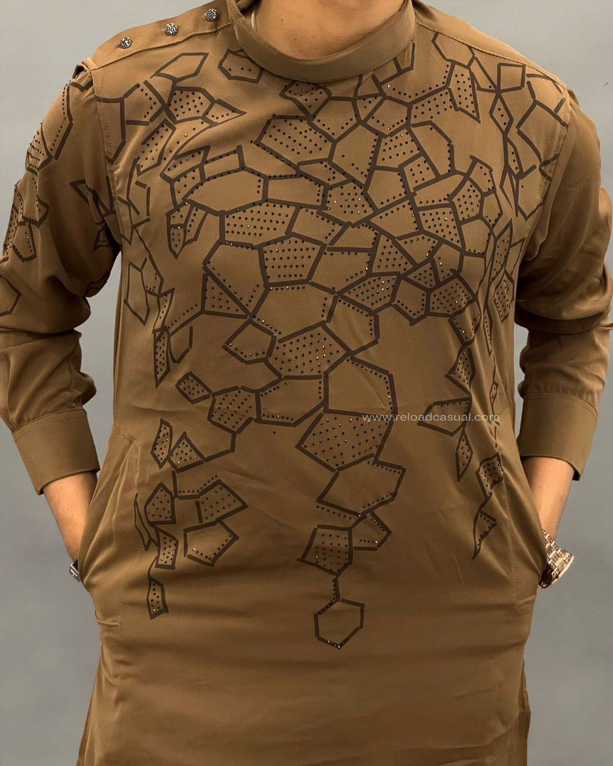 Geometric Print modern Textured kurta Combo