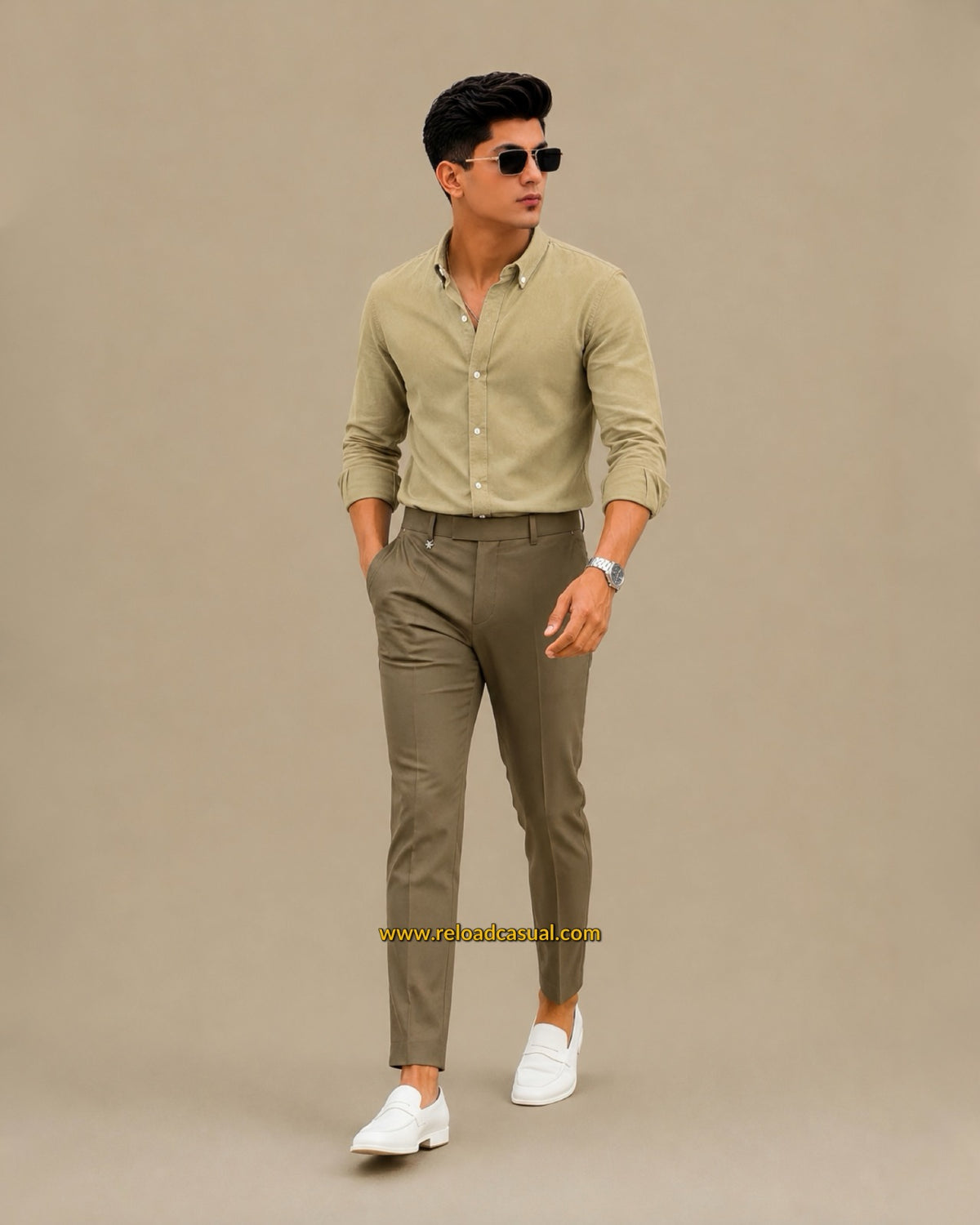 Men's Oxford Breathable Shirt + Hidden Zip Pocket Pant Combo