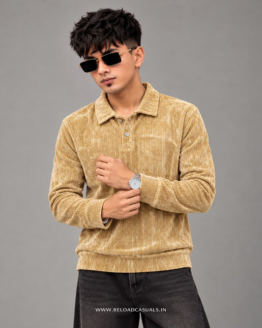 Premium Velvet Snap Button T-Shirt