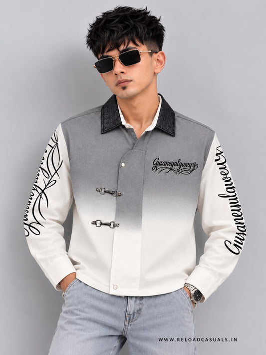 Men’s  Gradient Rebel Buckle Boxy Fit Shirt