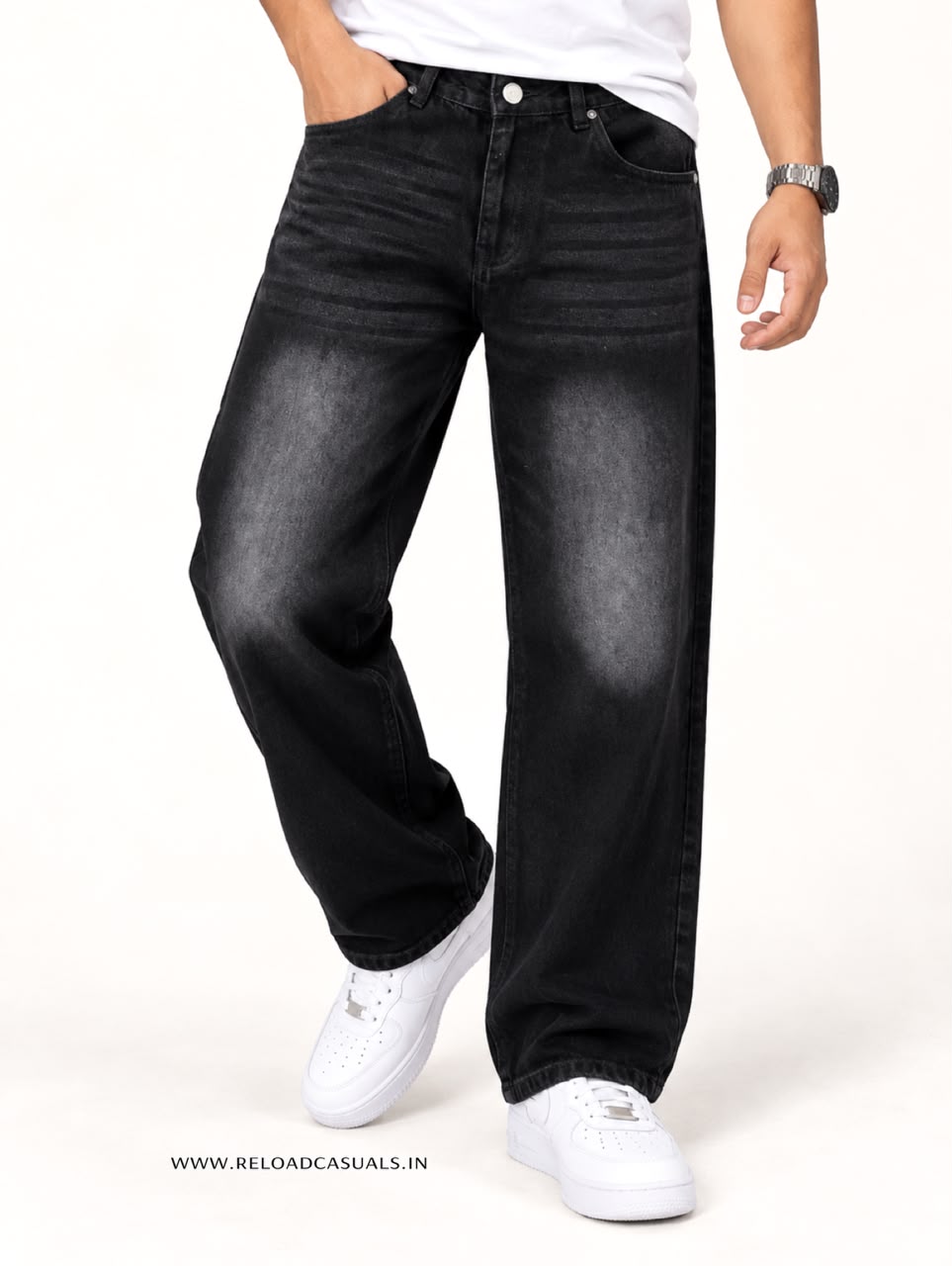 Men’s Relaxed Straight Fit Denim Jeans