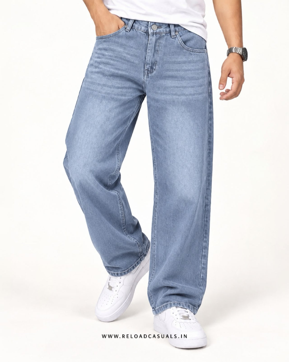 Men’s Relaxed Straight Fit Denim Jeans