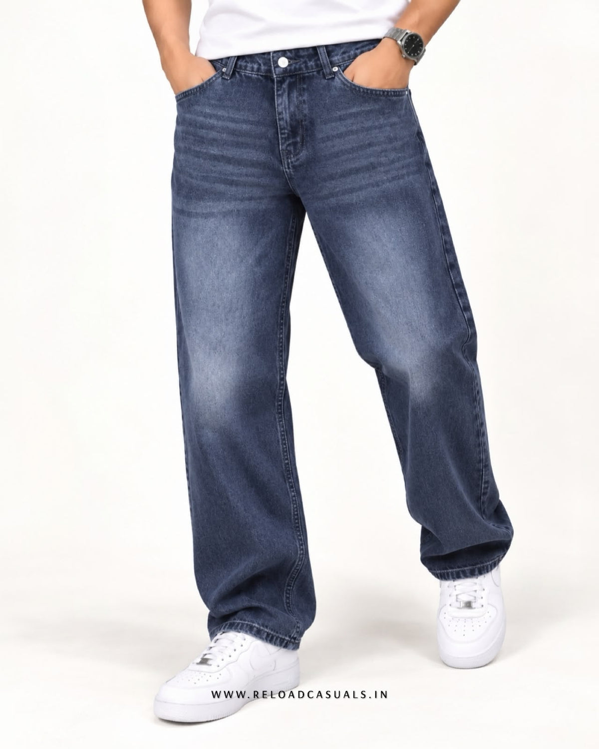 Men’s Relaxed Straight Fit Denim Jeans