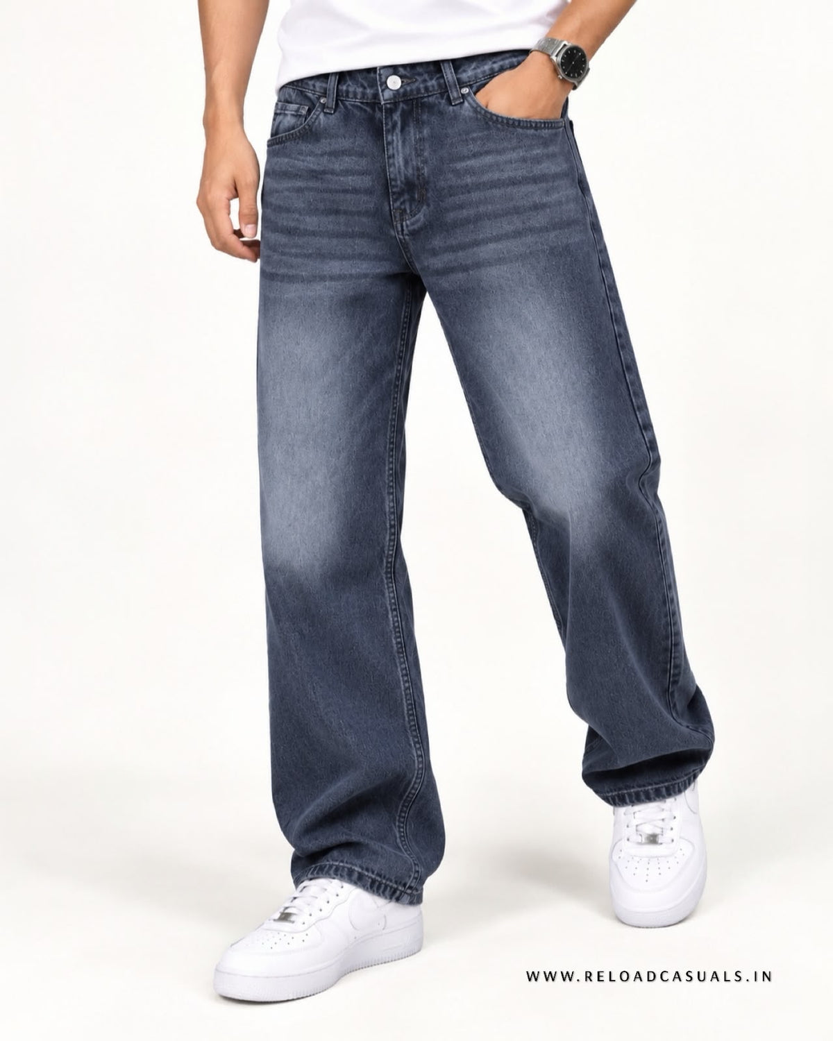Men’s Relaxed Straight Fit Denim Jeans