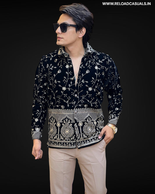 Flower Golden Designer Shirt