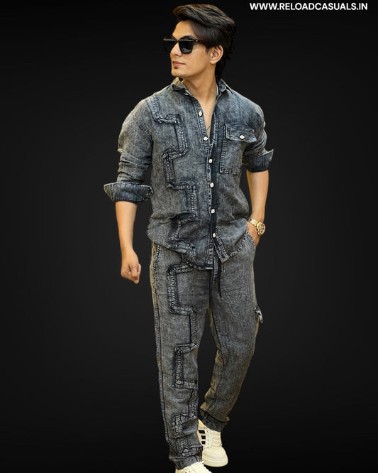 Stealth Denim Track Suit - Combo