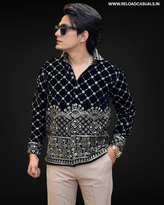 Square Golden Designer Shirt