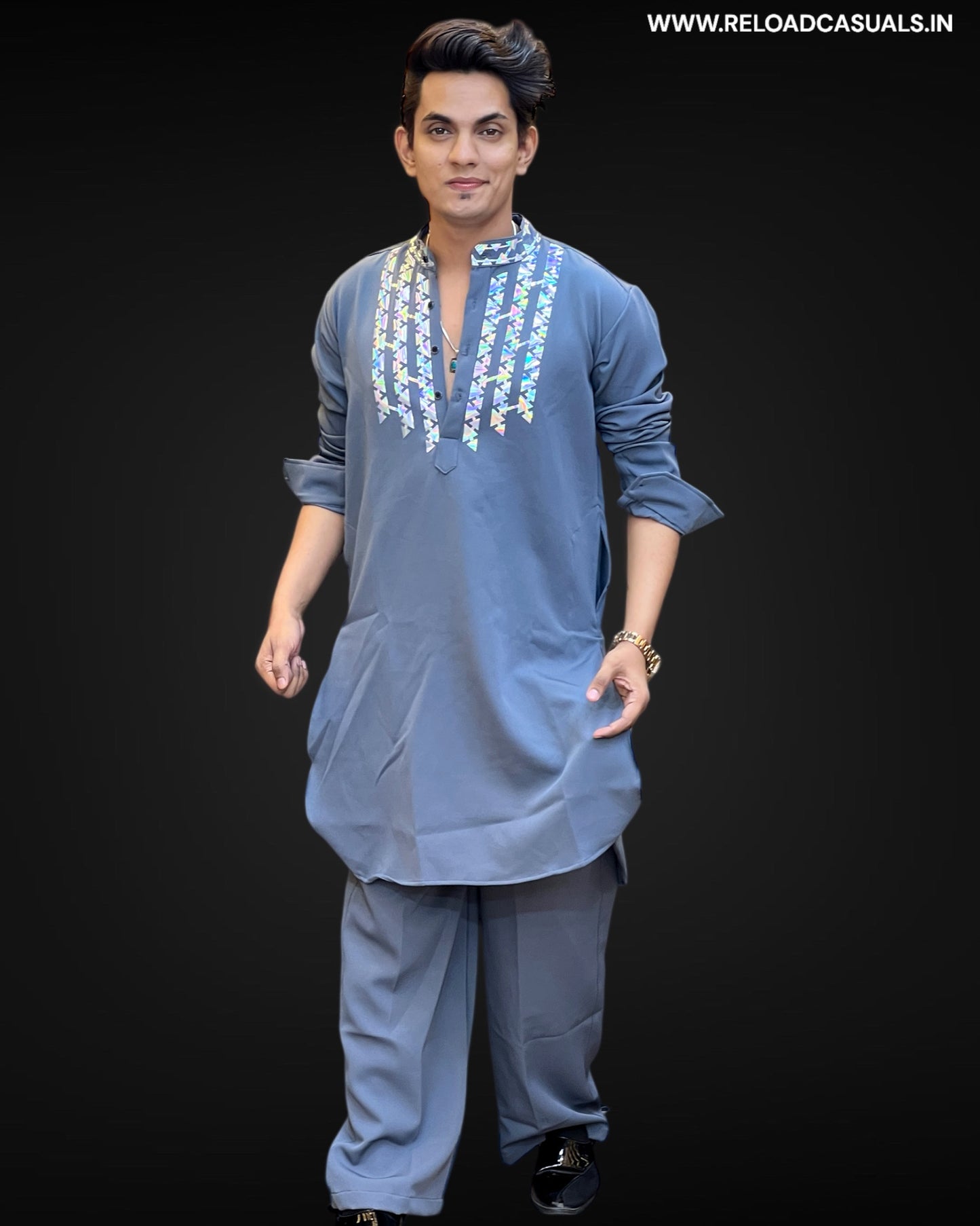 Neo Trad Design Kurta & Pyjama - Combo