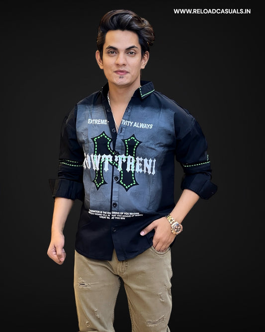 Switch Sleeve Chain Imp Fabric Shirt