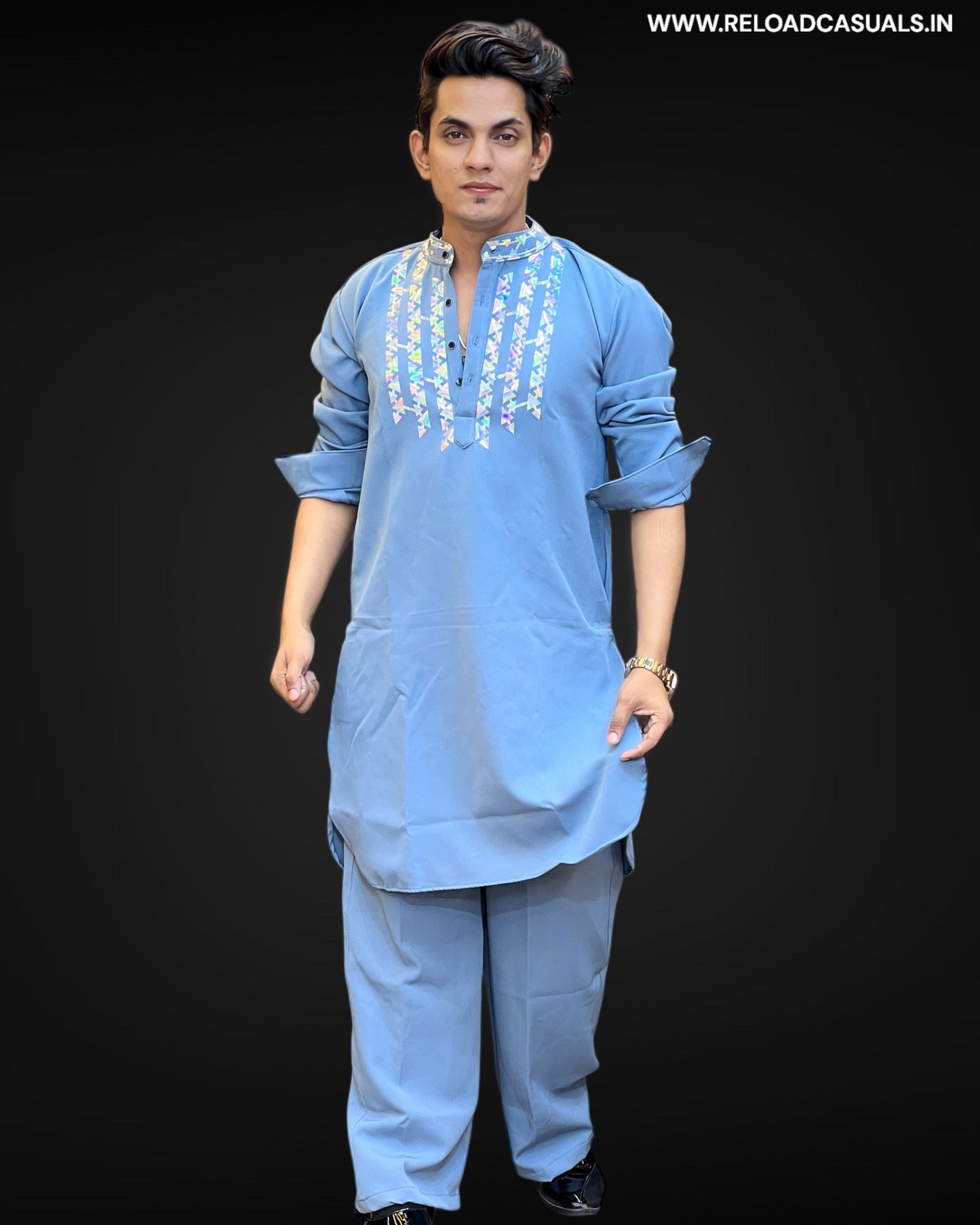 Neo Trad Design Kurta & Pyjama - Combo