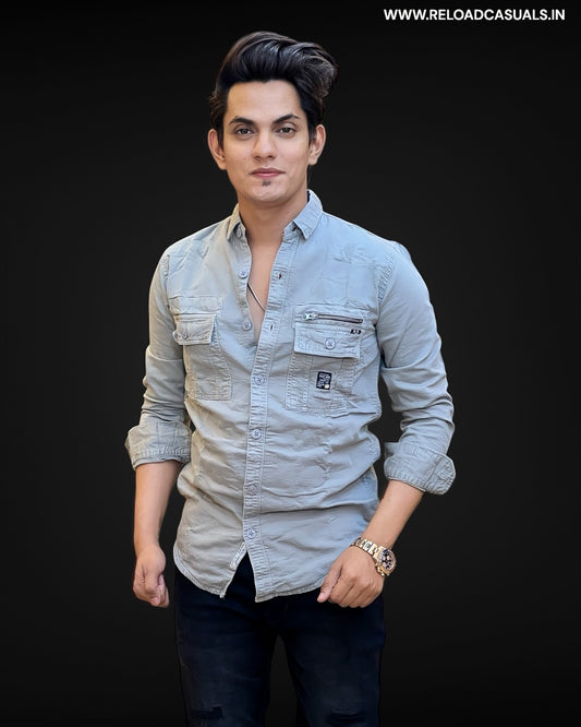 Zip-Pocket Utility Shirt