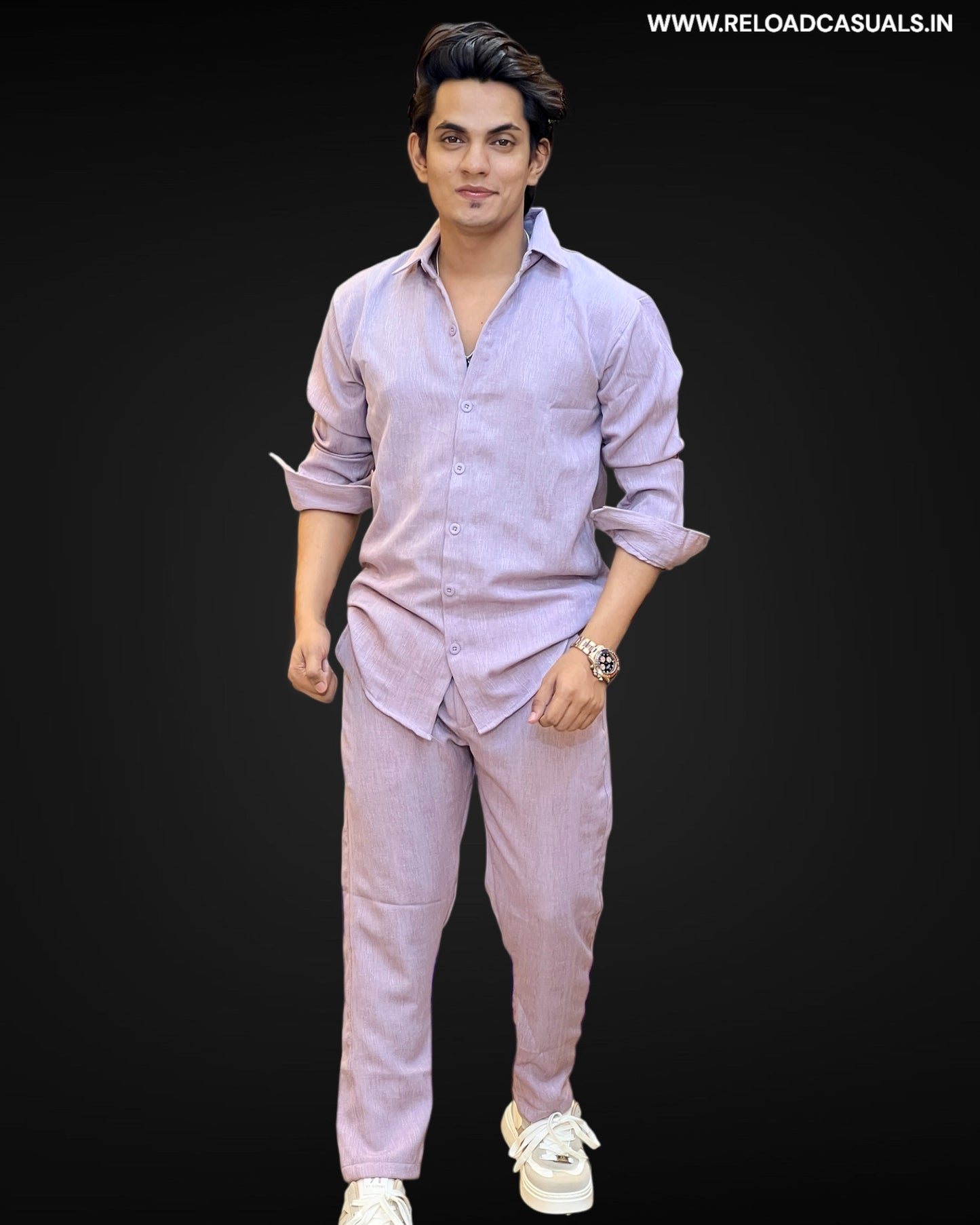 Ensemble Linen Fabric Full Track Suit - Combo