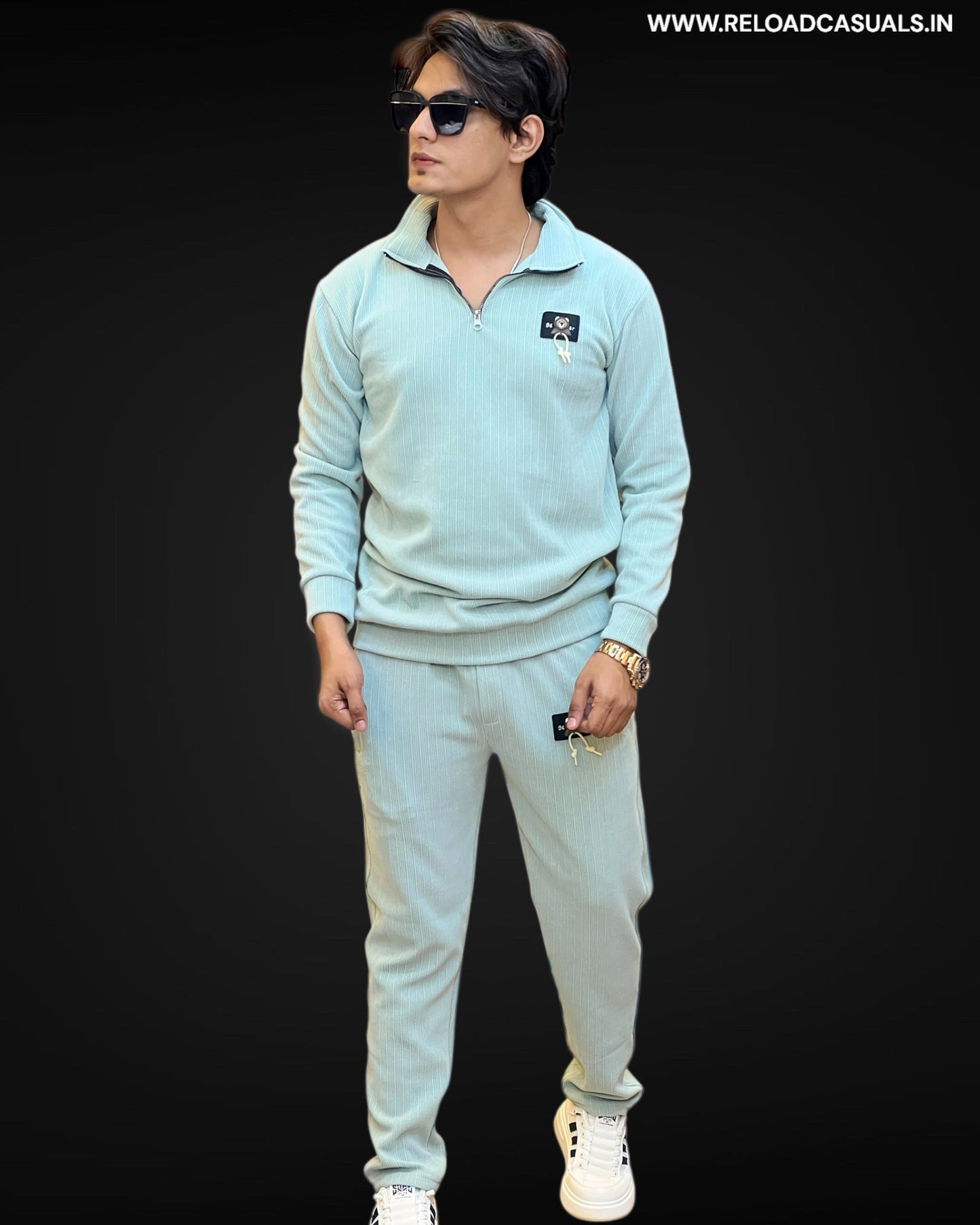 Soft Ribbed Pulse Full Track Suit - Combo