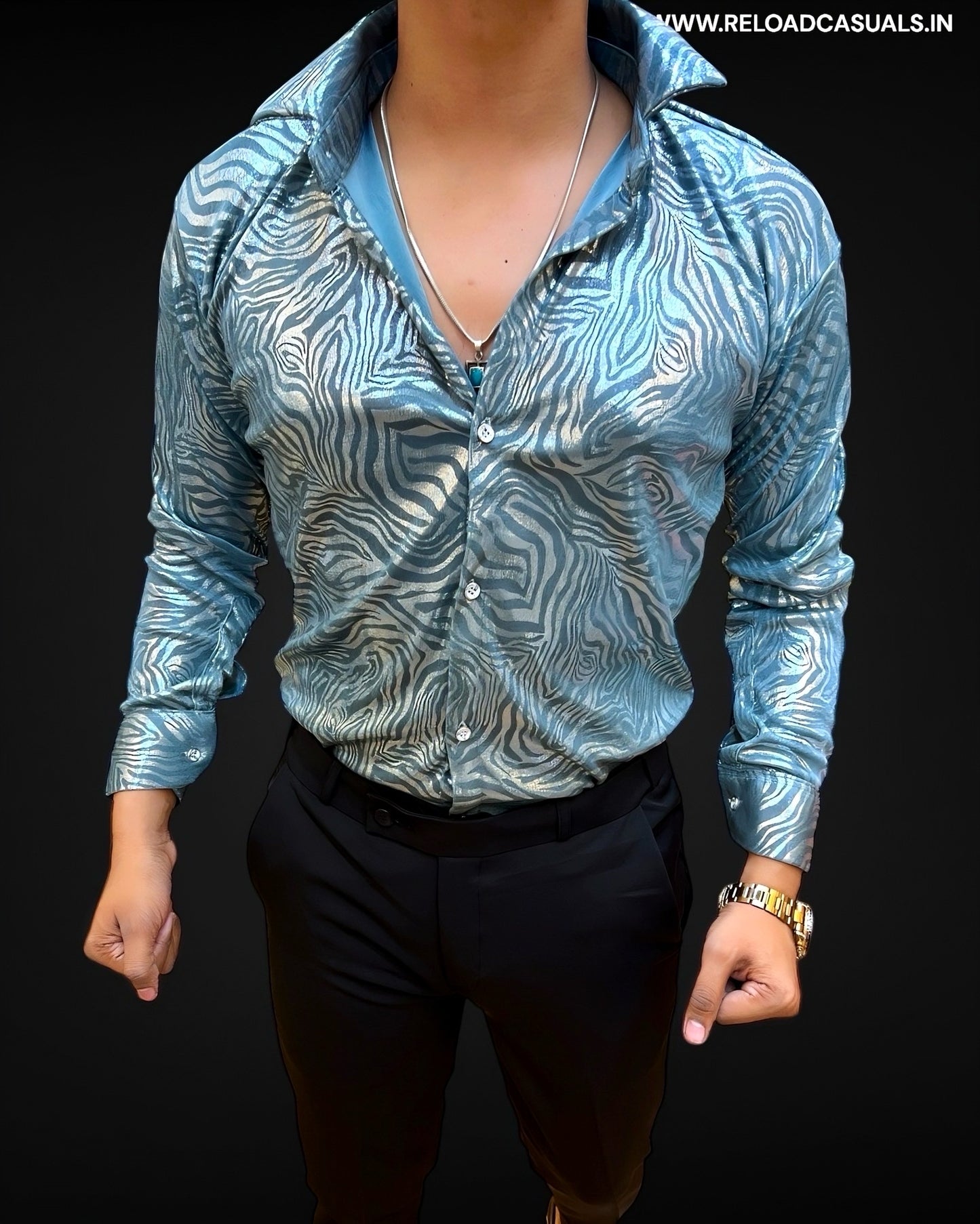 Abstract Blended Print Imp Shirt