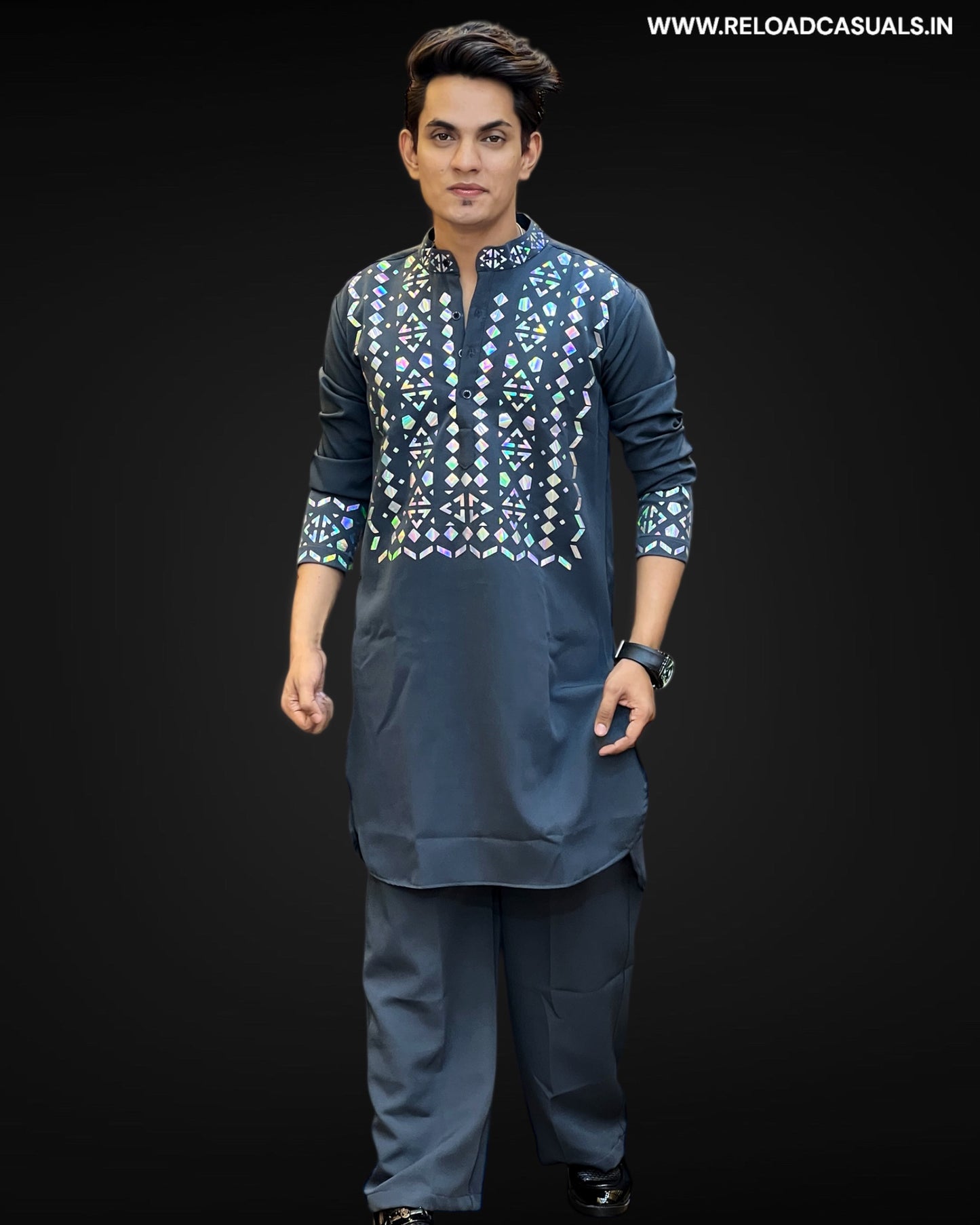 Celestial Design Kurta & Pyjama - Combo