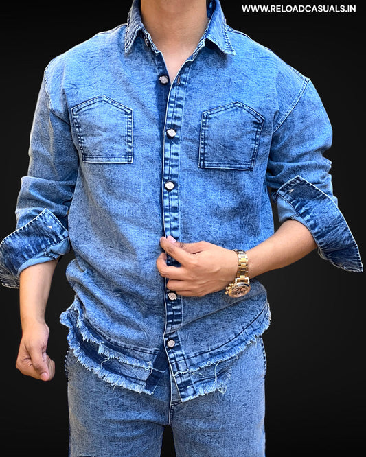 Rebel Denim Track Suit Combo