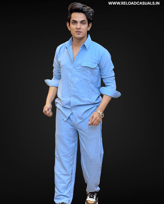 Single Pocket Linen Fabric Full Track Suit - Combo