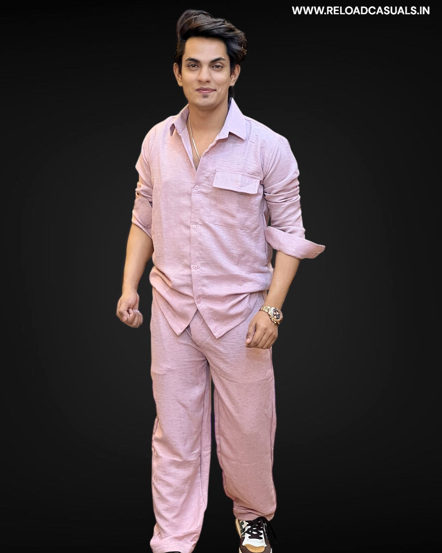 Single Pocket Linen Fabric Full Track Suit - Combo