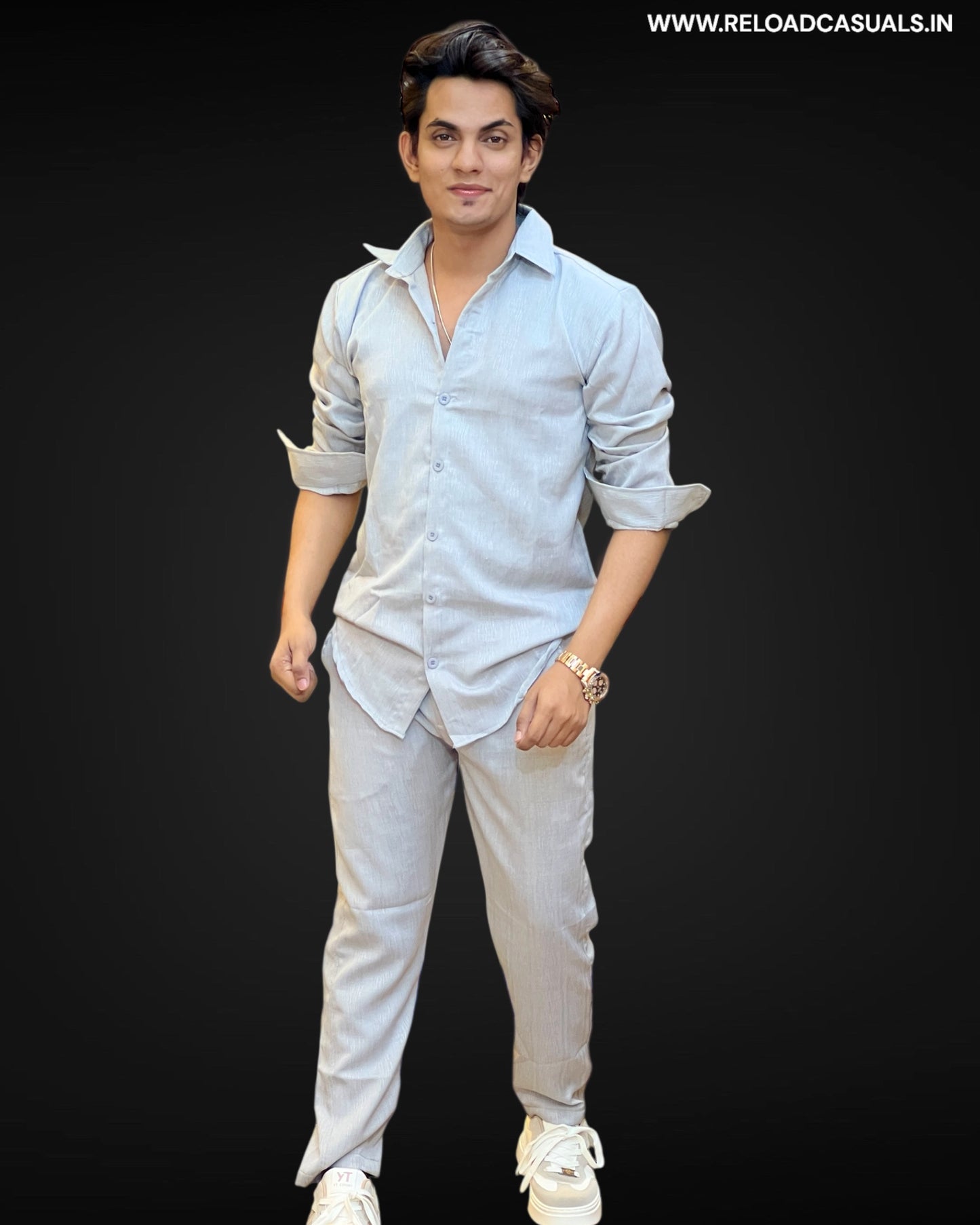 Ensemble Linen Fabric Full Track Suit - Combo