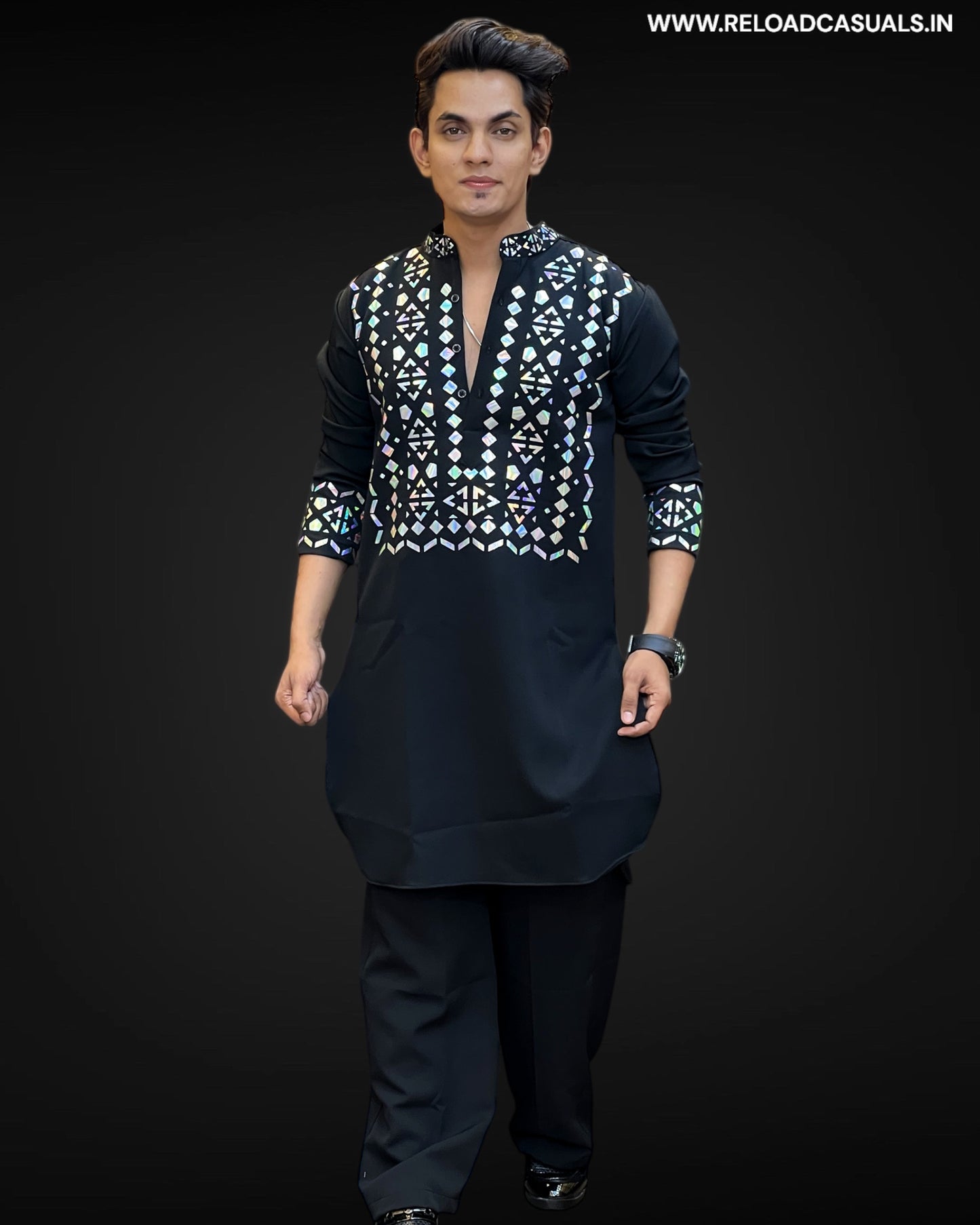 Celestial Design Kurta & Pyjama - Combo
