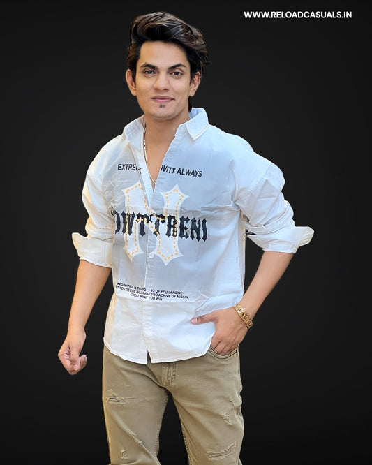 Switch Sleeve Chain Imp Fabric Shirt