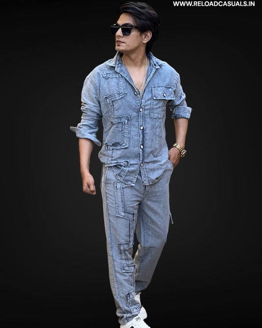Stealth Denim Track Suit - Combo