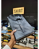 Plain Satin Shirt  - Dark Grey