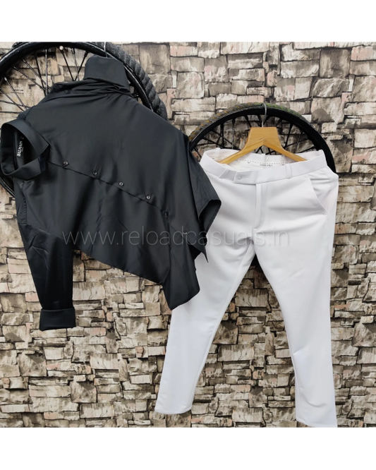 New Satin Shirt & Ankle Formal Lycra Pant - Combo